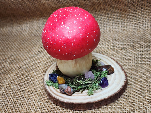 Magical Amanita Muscaria Mushroom Sculpture