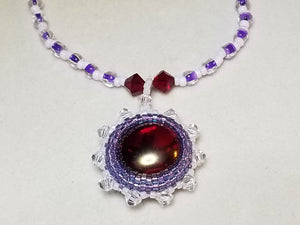 Ruby Bezel Set Necklace